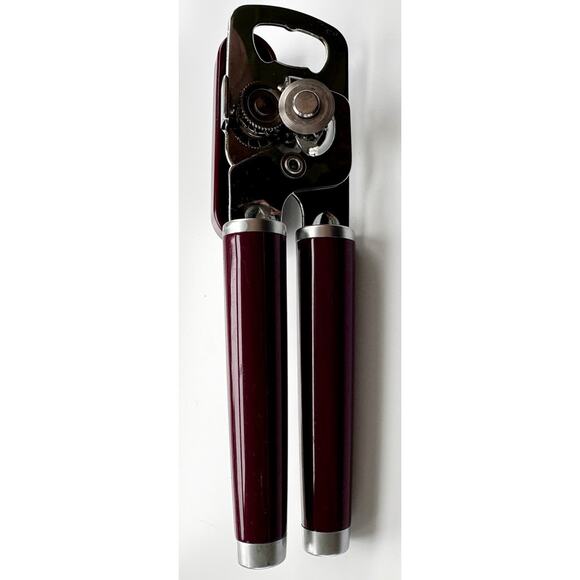 Kitchen Aid Multifunction Can Opener Plum Purple Vegetable Peeler Crank Handle - Picture 3 of 9